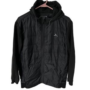 Rip Curl MF Mick Fanning Collection Jacket Men's Small Black Full Zip Hood